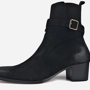 Dress Boot For Men LeatherChukka DesignerBoots Casual Shoes Buckle ByOSSTONE